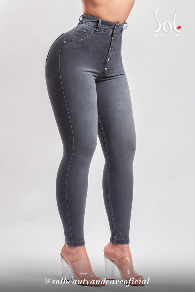 Push Up Jeans Silver
