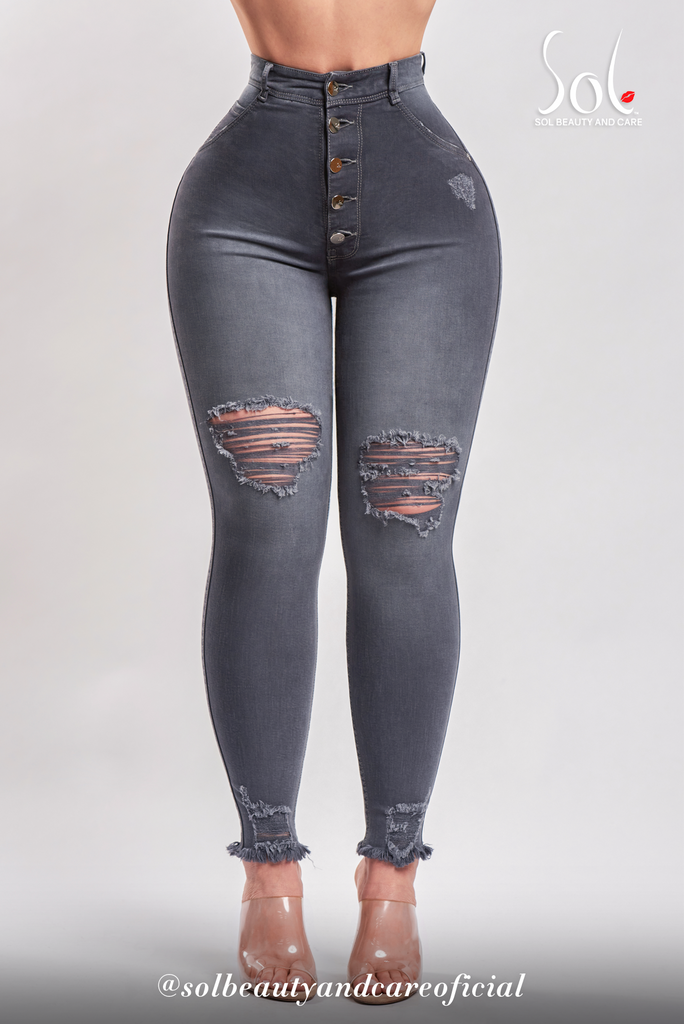 Push Up Jeans Space Gray
