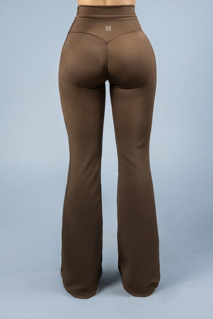 Yoga Leggins ShapePRO Denisse Flared Satin Brown