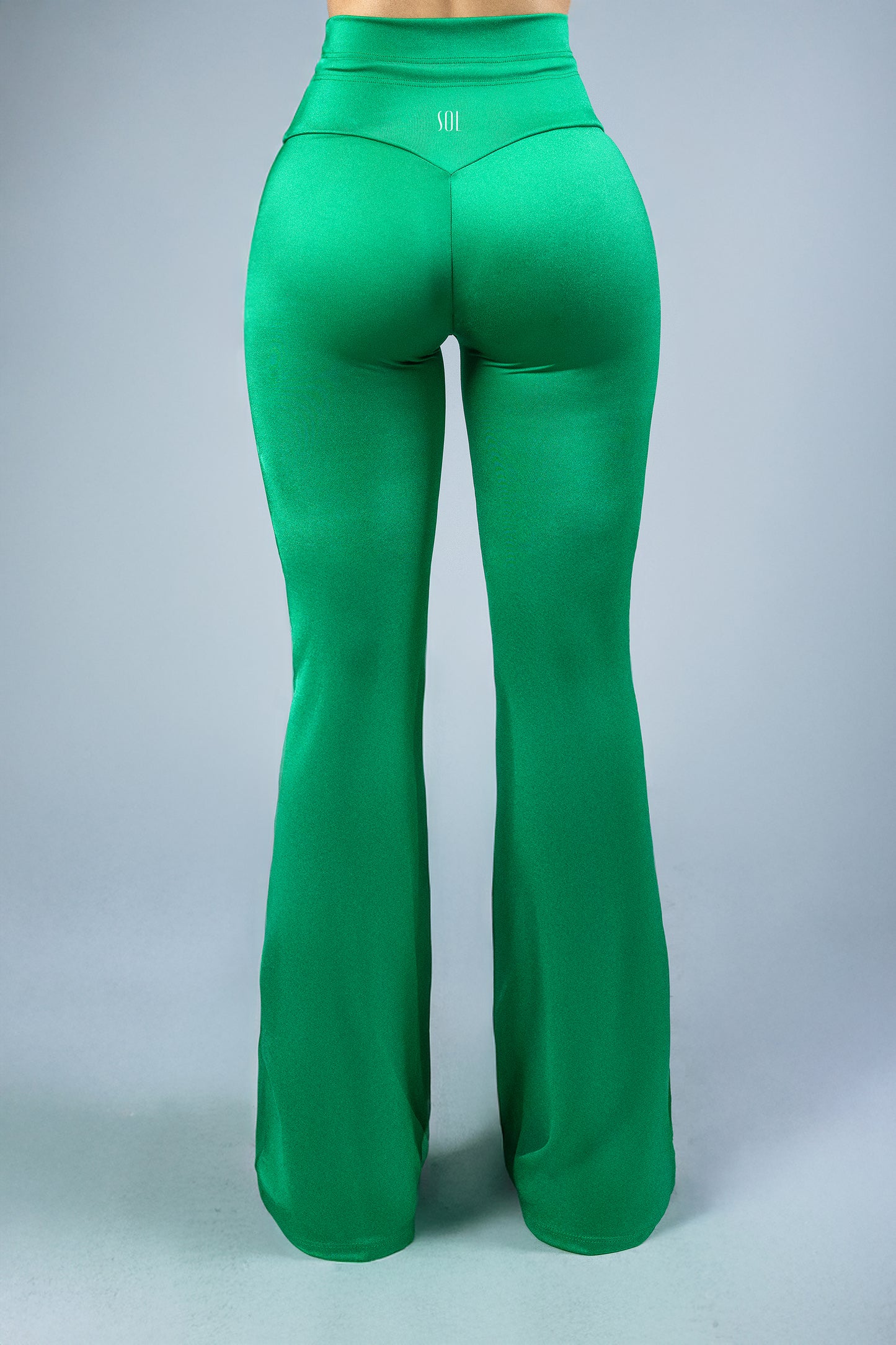 Yoga Leggins ShapePRO Denisse Flared Satin Green